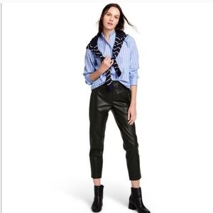 NILI LOTAN X TARGET Minimalist Striped Long Sleeve Button-down Shirt Blue 1X